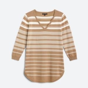 Dallin stripped 3q sleeve sweater